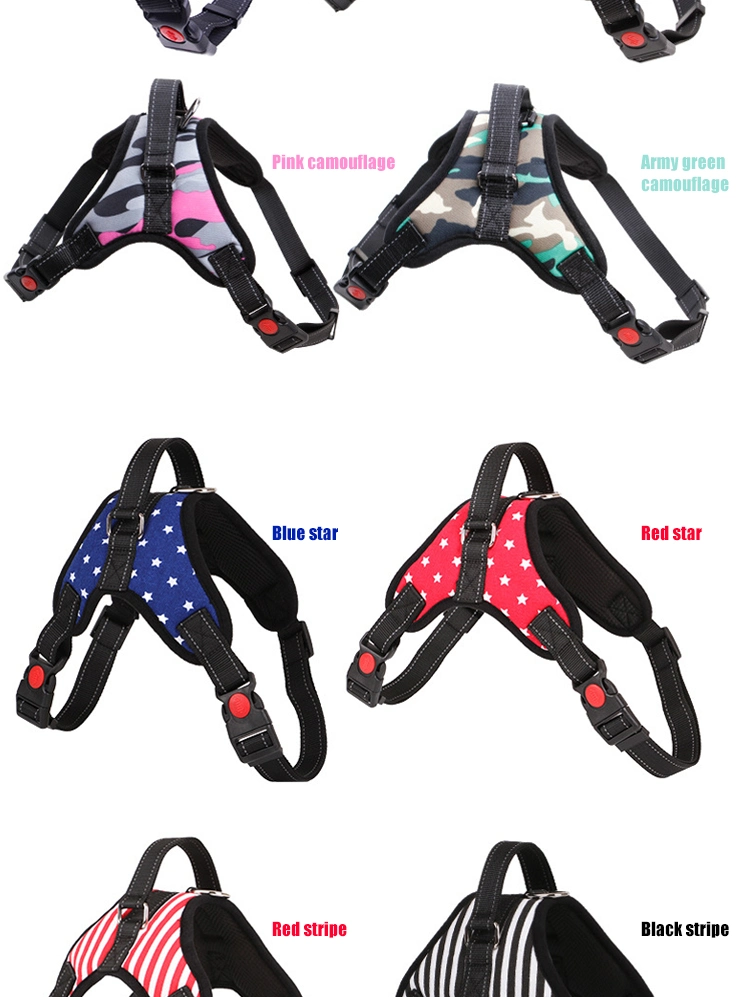 Wholesale Adjustable Reflective Tactical Large Pet Dog Strap Harness